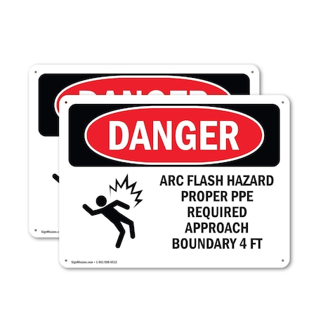 Signmission 18 in Height, 24 in Width, Plastic, Rectangle OS-2PACK-DS-P-1824-L-2548